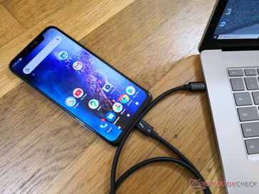 Support charging and data between smartphone and laptop