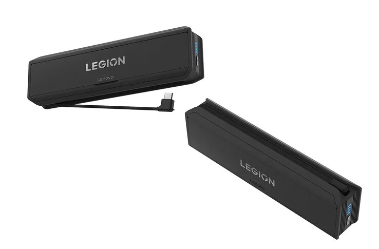 The Legion Go 65W 12800mAh Power Bank has a detachable USB-C cable. (Image source: Lenovo)