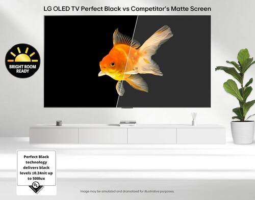 Brightness and black level demo for 65-inch LG G5 OLED TV is shown