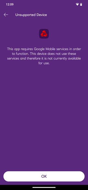A common occurrence, even apps that have no association with Google don't work without Google Play Services installed (Source: Natwest)