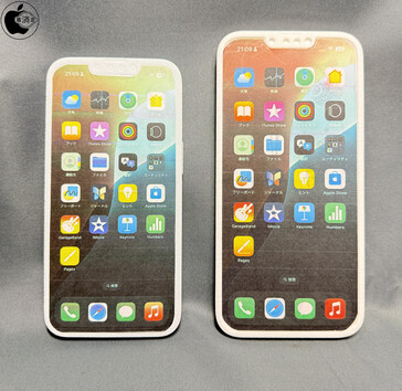Mockup of the normal and plus models (Image source: MacOTAKARA)