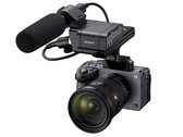 The Sony FX5 (ILME-FX5) comes with an XLR handle for mounting of external microphones and accessories.