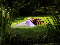 The Worx Landroid Vision robot lawn mower navigates using an HDR camera and AI technology. (Image source: Worx)