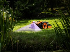 The Worx Landroid Vision robot lawn mower navigates using an HDR camera and AI technology. (Image source: Worx)