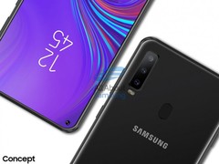 Renders of the Galaxy A8s. (Source: GSMArena)