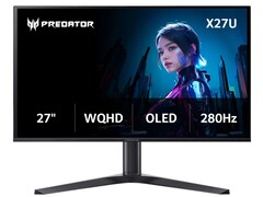 Acer Predator X27U A1 QD-OLED gaming monitor with a 27-inch WQHD display and 280 Hz refresh rate (Image source: Acer)