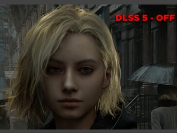 Grace from Resident Evil Requiem during DLSS off footage.