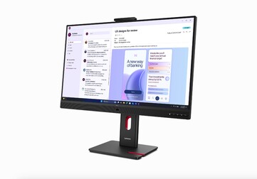 Front view of the new Lenovo ThinkVision T32UD monitor.