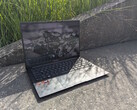 The AMD ZenBook 14 OLED in the open