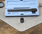 Elgato Wave Go in the foreground, with the case and two competitors in the background