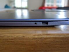 Left-hand side: 3.5 mm headphone jack, USB 2.0 Type-A