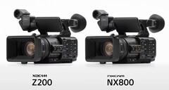 Sony unveils HXR-NX800 and PXW-Z200 professional camcorders with 4K 120fps, 24-480mm zoom, AI autofocus, live streaming, and auto-subject framing. (Image source: Sony)
