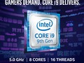 Intel's Core i9-9900K is currently the top-tier consumer CPU, but it may be supplanted with a 10-core Comet Lake-S CPU. (Image: Amazon)