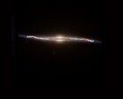 A model image illustrating the wave's effect on the Milky Way (Image source: several - see sources; edited)