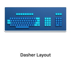 This layout lacks the trackball, replacing it with a numpad (Image source: Atomic)