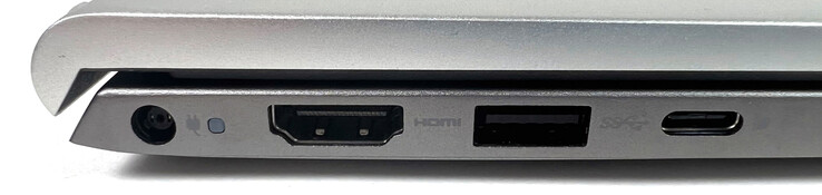 Left: 1x power connector, 1x HDMI 1.4, 1x USB 3.1 Type-A (Gen 1), 1x USB 3.1 Type-C (Gen 1)