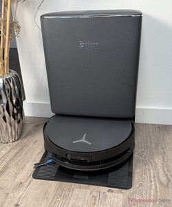 Ecovacs Deebot T90 Pro Omni in its charging station