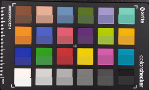 ColorChecker colors; reference color in the bottom half of each square.