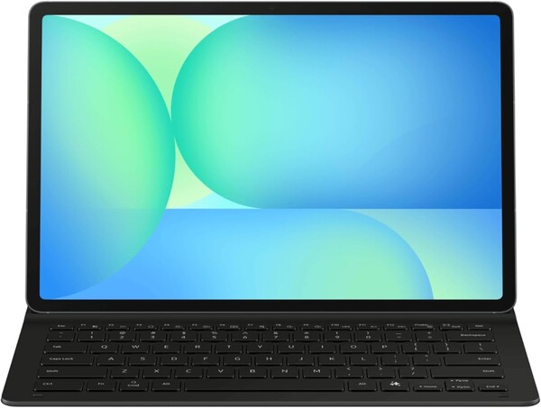 The Galaxy Tab S10 FE attached to the Book Cover Keyboard Slim. (Image source: Samsung)