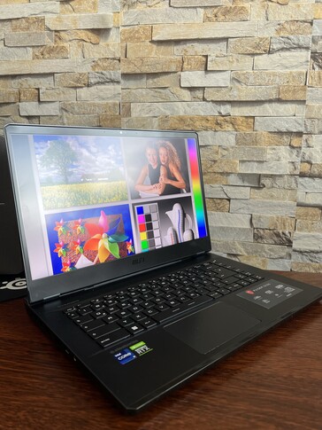 MSI GE66 12UHS: the display in direct light