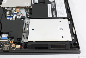 2.5-inch SATA III bay sits directly underneath the right palm rest