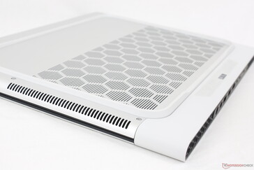 Hexagonal ventilation grilles are a staple for the Alienware design