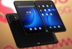 The Microsoft Surface Duo 2 features dual AMOLED panels and a triple-camera setup on the rear. (Image source: Microsoft/Qualcomm - edited)