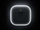 The 40W charger has a design similar to the charging case of Apple AirPods. Pictured: a promo picture offering a glimpse at the adapter.