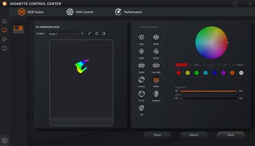 Gigabyte Control Center - RGB control