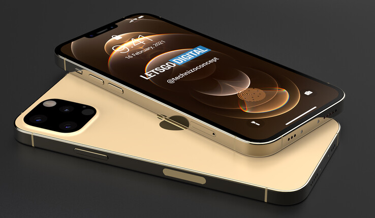 Portless iPhone 13 concept render. (Image source: LetsGoDigital)