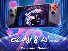 The Claw 8 AI+ is one of the few gaming handhelds around to feature an 8-inch display. (Image source: MSI)