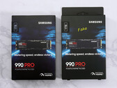 Real vs fake Samsung SSD packaging.