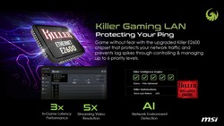 Killer networking is optimized for online gaming. (Image Source: MSI)