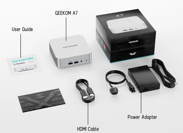 Scope of delivery of the Geekom A7 (Source: Geekom)