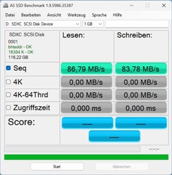 microSD Card Reader speed test