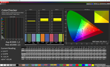 Color accuracy (color scheme Standard, color temperature Standard, target color space sRGB)