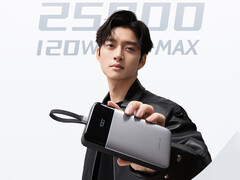 The Cuktech 25 Super Bank SE can self charge at 100W. Pictured: a promo picture of the portable charger. (Image source: Cuktech)