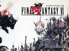 The original 1994 Final Fantasy VI key art by Yoshitaka Amano, featuring Terra Branford and the industrial city of Vector.