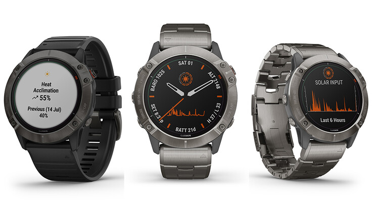 The Garmin Fenix 6 Pro, for comparison. (Image source: Garmin)