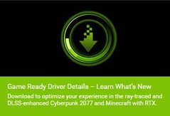 NVIDIA GeForce Game Ready Driver 460.79 - What's New DLSS support in Cyberpunk 2077 and Minecraft RTX in Windows 10 (Source: GeForce Experience app)