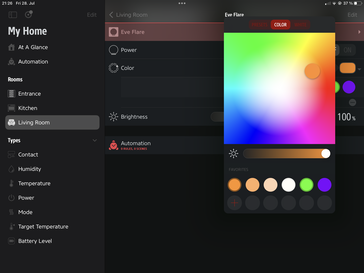 … and the ability to save custom colors.