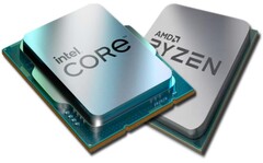 The Alder Lake series has produced strong results against the year-old Zen 3 chips from AMD. (Image source: Intel/AMD - edited)