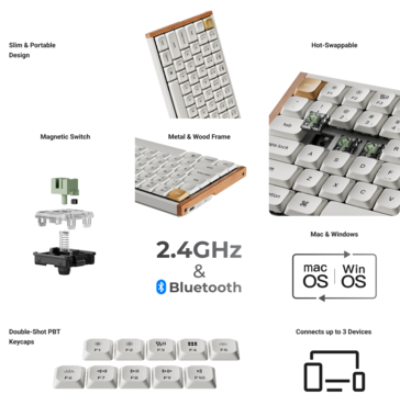 Keychron K3 HE wireless gaming keyboard basic specs