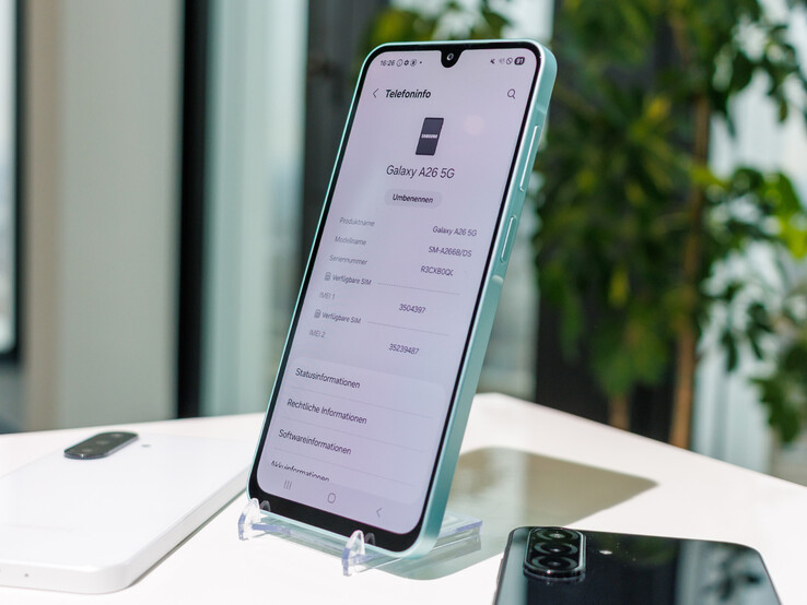 The Samsung Galaxy A26 5G is powered by the Exynos 1380 processor (Image source: Notebookcheck)