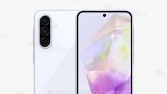 A &quot;Galaxy A36&quot; render. (Image source: GizNext)