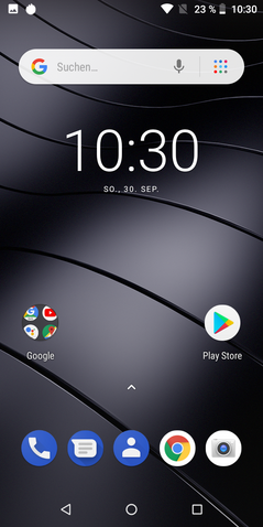 Default home screen