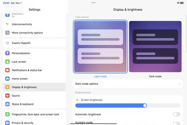 Xiaomi Pad 8 Pro: HyperOS 3 interface