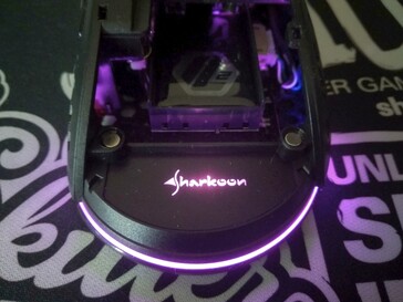 Sharkoon Light² 200 ultra light gaming mouse with open top and RGB lighting on