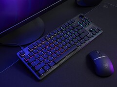Turtle Beach Vulcan II TKL keyboard and Burst II Pro wireless gaming mouse on desktop (Image source: Turtle Beach PR)
