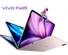 The Vivo Pad5 contains 5 MP front-facing and 8 MP rear-facing cameras. (Image source: Vivo)